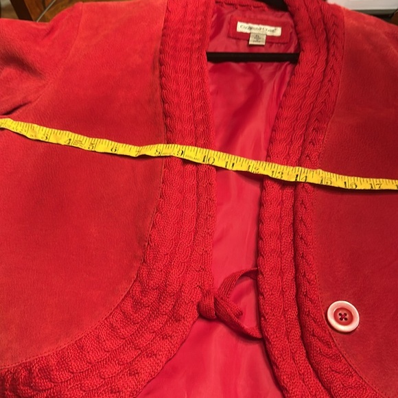 Coldwater Creek petite red suede jacket - Picture 8 of 13